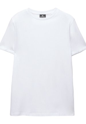 PULL&BEAR, BASIC-SHIRT IM MUSCLE-FIT - T-shirt basique - white