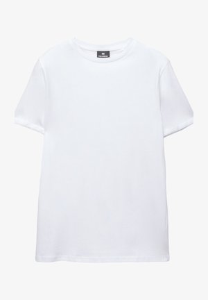 PULL&BEAR, BASIC-SHIRT IM MUSCLE-FIT - Basic T-shirt - white
