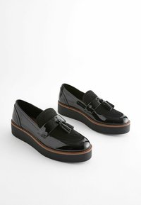 Next WIDE FIT FOREVER COMFORT CHUNKY LOAFERS - Loaferit/pistokkaat - black
