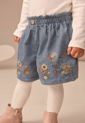 Next, FLORAL EMBROIDERED  - Shorts - navy