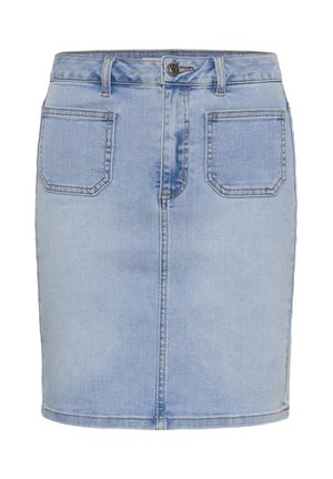 Kaffe, KAKARLA - Falda vaquera - light blue washed denim