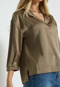 Desires ELKE V-NECK 3/4 SLEEVE - Palaidinė - iron