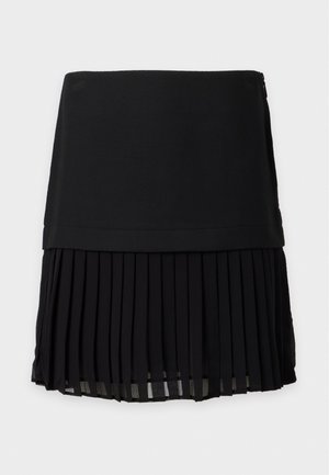 DKNY, COMBO PLEATED SKIRT - Minijupe - black