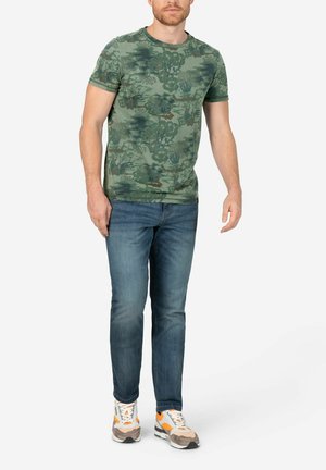 KURZARM MIT UNTERWASSERWELT-MOTIVEN - T-Shirt print - grün