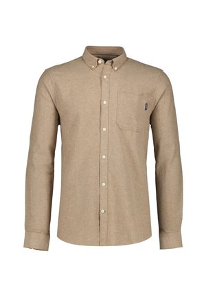 Lindbergh, LINDBERGH MÉLANGE BRUSHED SHIRT L/S - Overhemd - mid brown