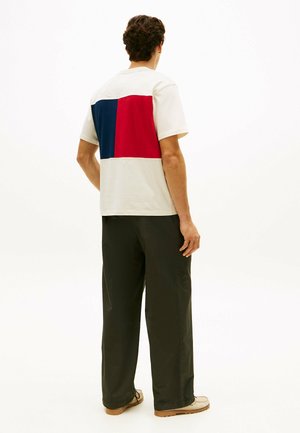 FLAG EMBROIDERY  RELAXED - T-shirt con stampa - ivory petal