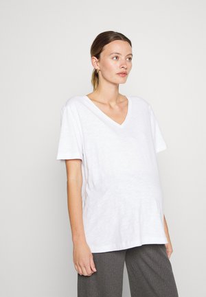 GAP Maternity SLOUCHY V NECK - Βασικό μπλουζάκι - optic white v6