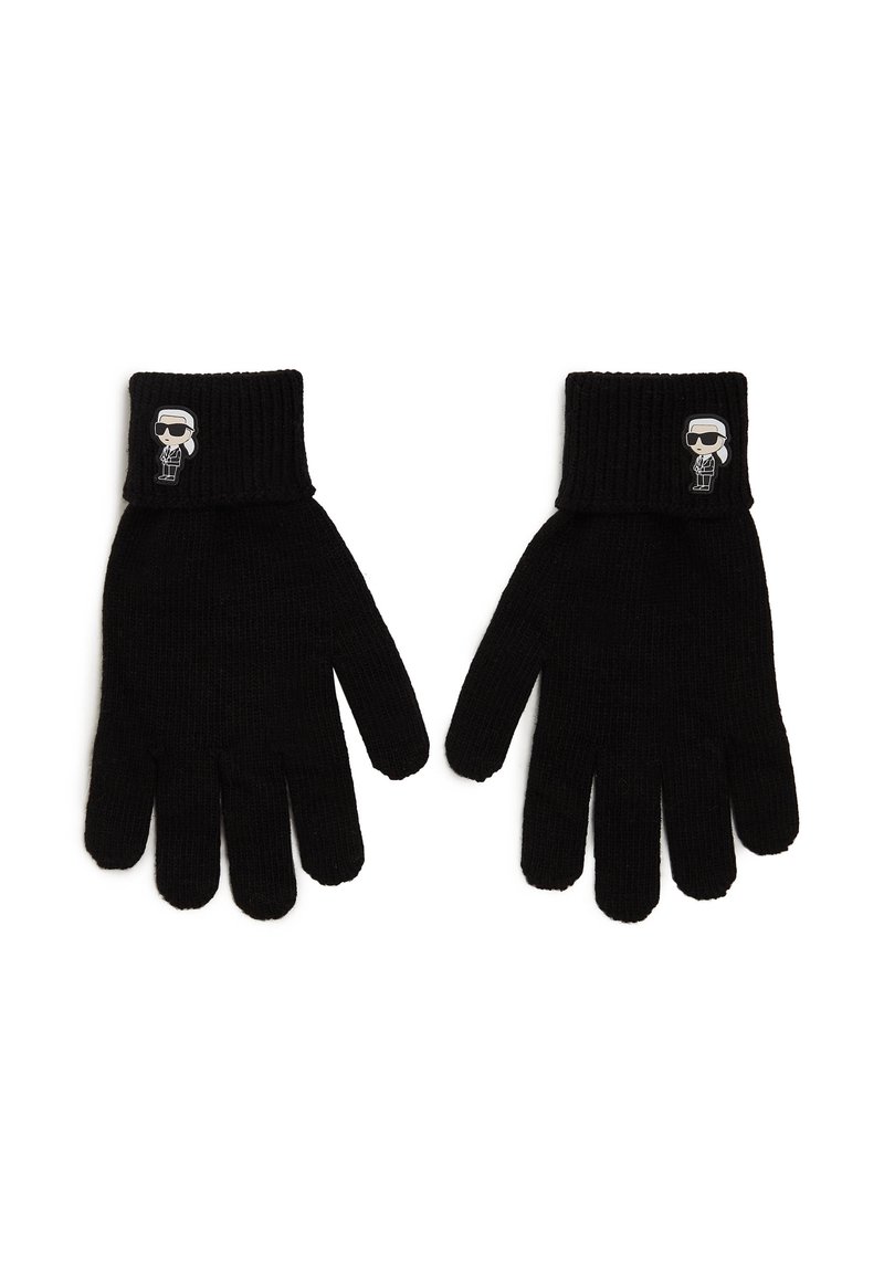 KARL LAGERFELD IKON KNITTED - Gloves - a999 black/black - Zalando