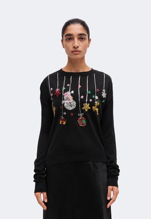 Vero Moda, VMNEW GLITTER O NECK XMAS - Пуловер - black