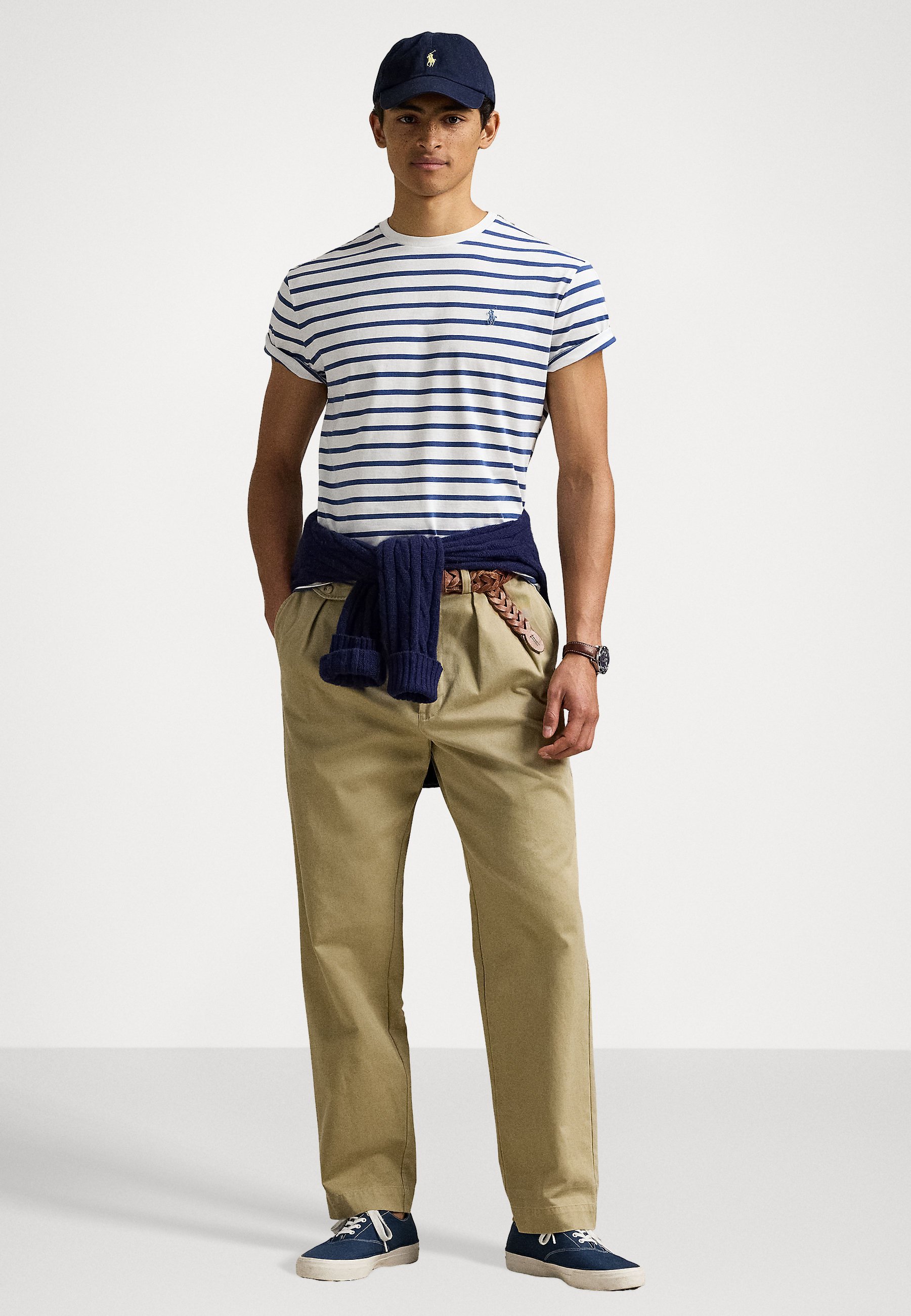 Polo Ralph Lauren CUSTOM SLIM FIT STRIPED JERSEY T-SHIRT