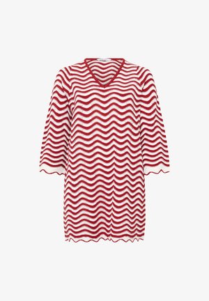 Yours Clothing, WOMEN'S JUMPER DRESSES - Strikkjoler - red