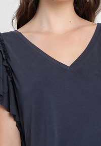 VILA Triko s potiskem - dark blue