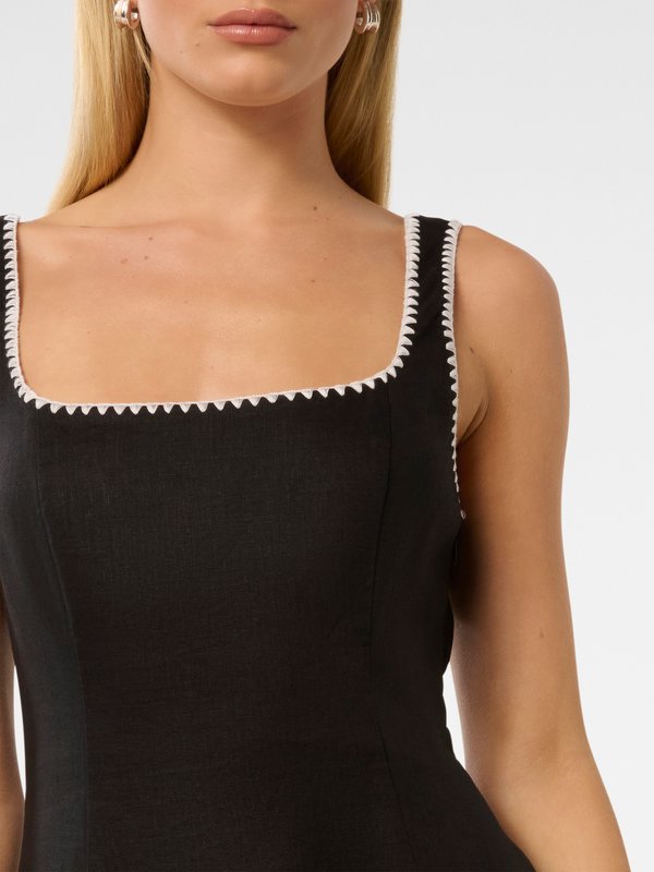 SOLENE CONTRAST WHIP STITCH MIDI - Cocktail dress / Party dress4