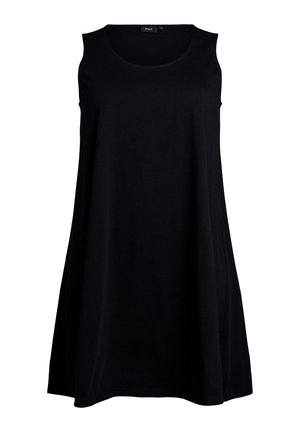 Zizzi Džersejové šaty - black solid