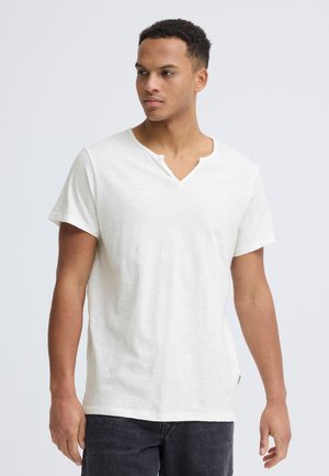 Blend, BHASTON SPLIT NECK - T-Shirt basic - snow white