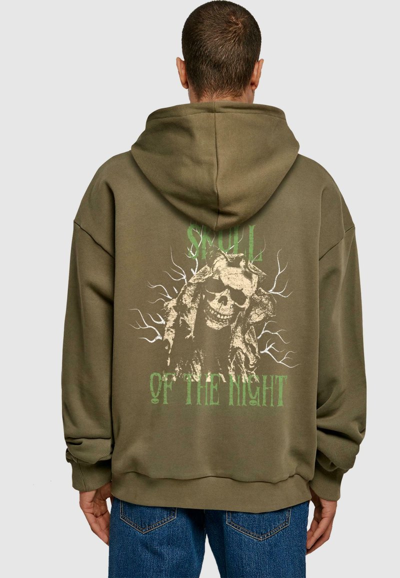Merchcode HALLOWEEN  SKULL OF THE NIGHT V2  - Felpa con cappuccio - olive