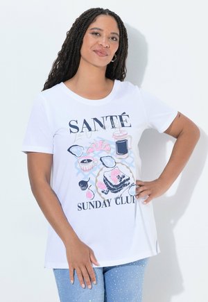 Angel of Style, SANTE SUNDAY CLUB SHORT SLEEVE GRAPHIC TEE - T-shirt print - snow white