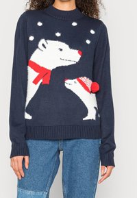 VILA Strickpullover - dark blue