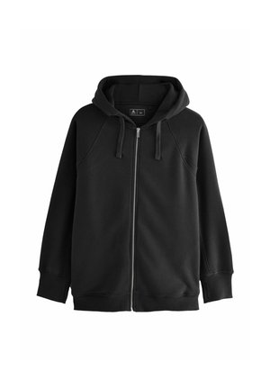 SOFT TOUCH LONGLINE - Mikina so zipsom - black