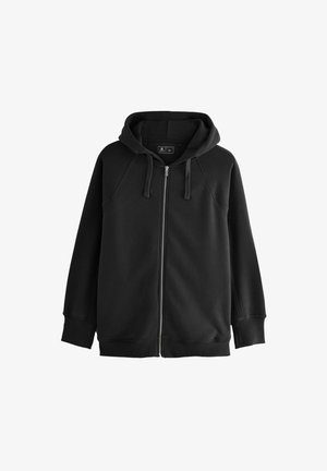 SOFT TOUCH LONGLINE - Sweat zippé - black
