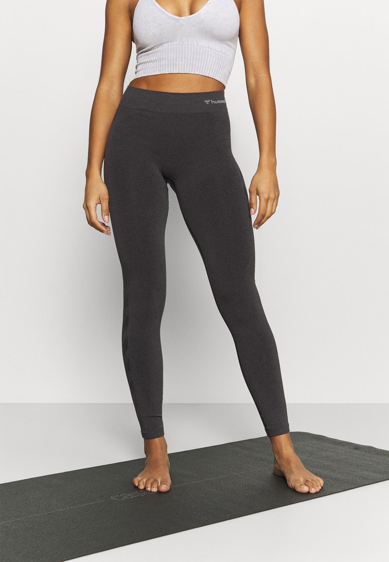 Hummel - SEAMLESS MID - Tights - black melange, Vergrößern