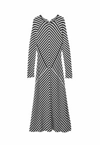 Reiss REGULAR FIT - KALI STRIPED - Strickkleid - black ivory