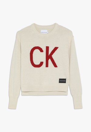 LOGO INTARSIA - Pullover - off-white