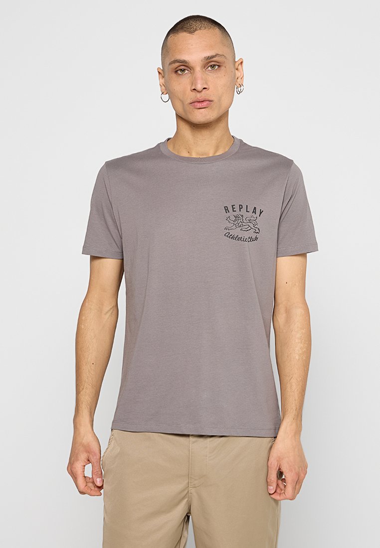 Replay T-shirt print grijs
