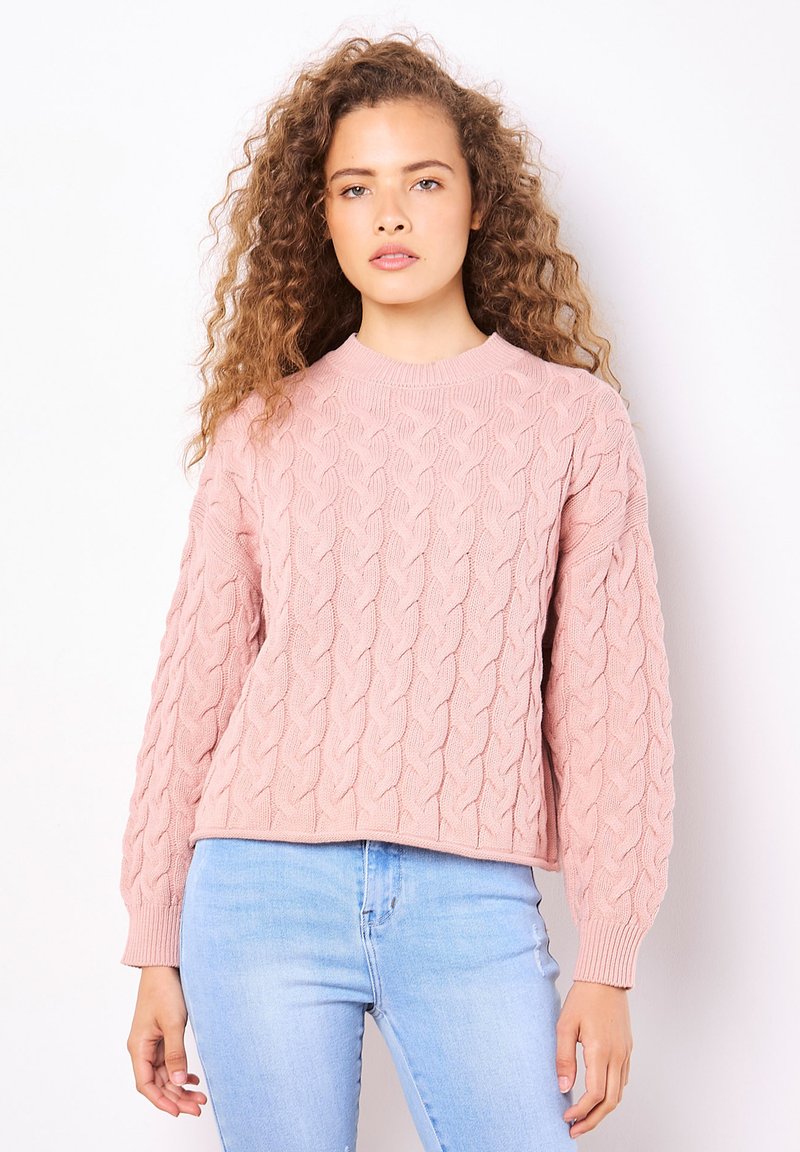 Apricot CABLE KNIT  - Stickad tröja - pink