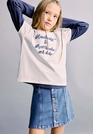 Mango Kids, KID - sukňa v tvare A - blue denim