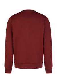 Bordeaux sweatshirt met een ronde halslijn en lange mouwen. Gemaakt van zachte stof, met een effen ontwerp en geribde zoom en manchetten.