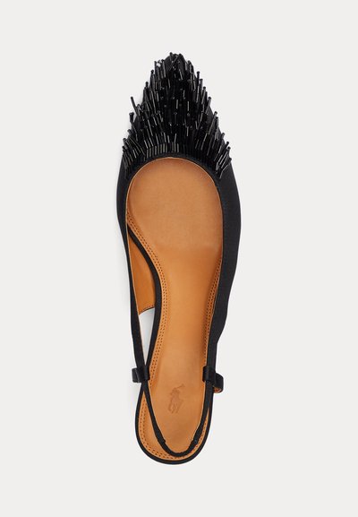 Polo Ralph Lauren BEADED SATIN SLINGBACK HEEL - Klasiski papēži - black