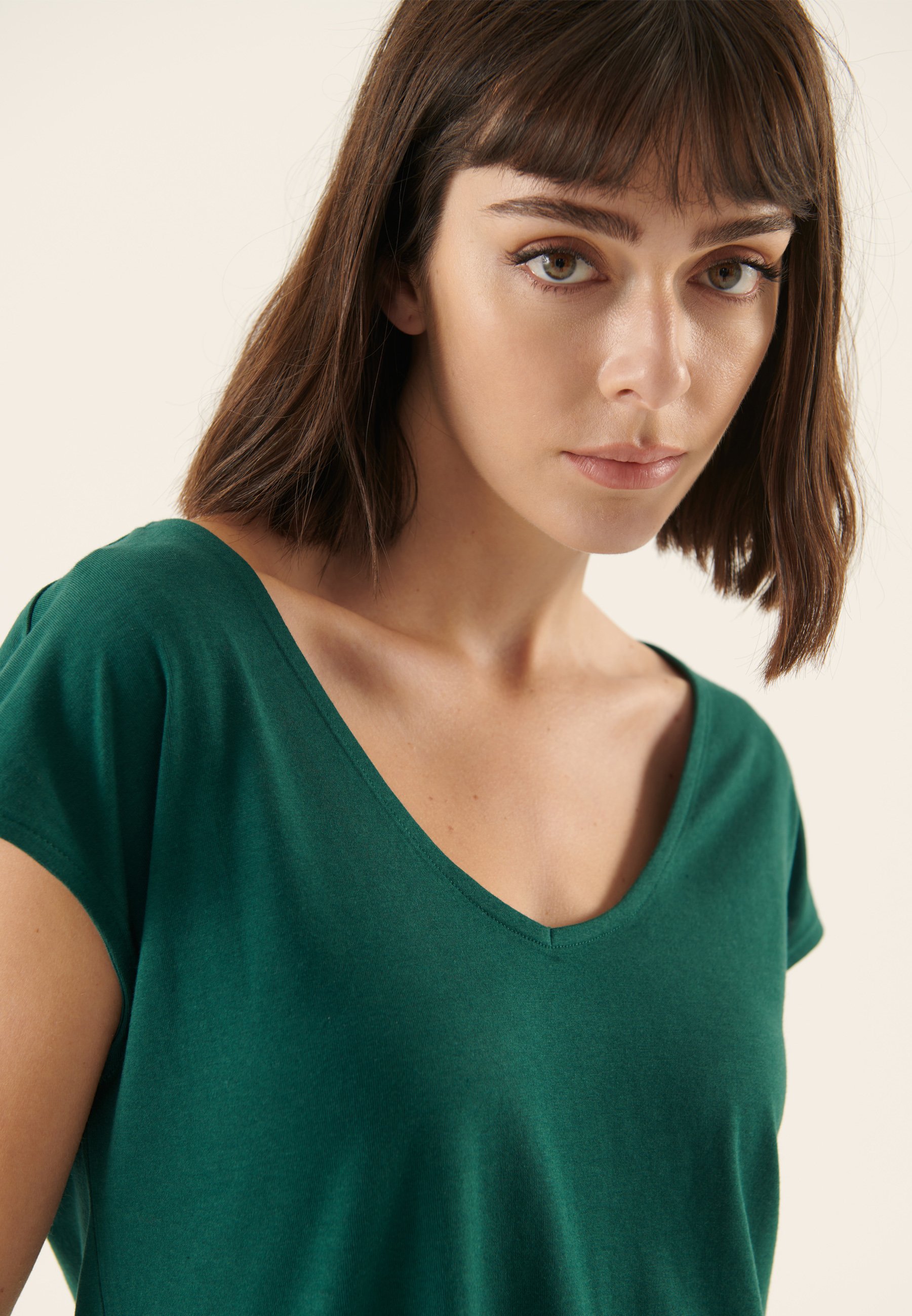 Anna Field T-shirt basic - dark green/donkergroen - Zalando.nl