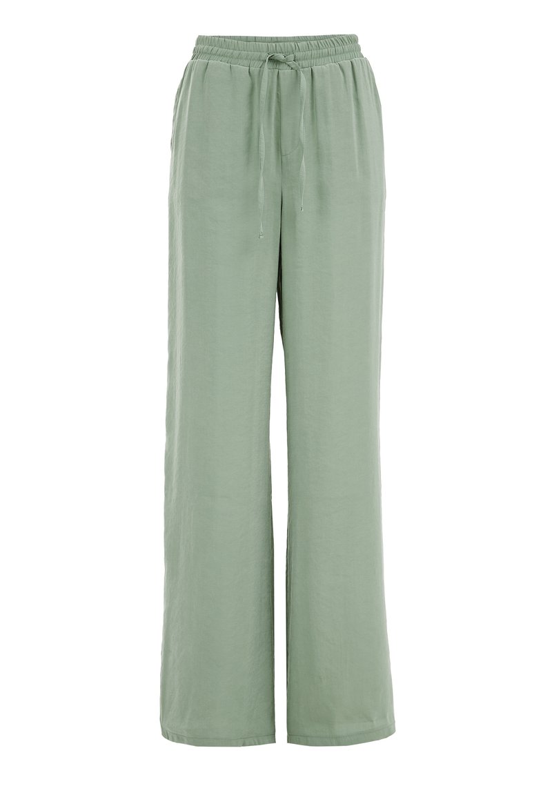 WE Fashion Broek groen gemêleerd