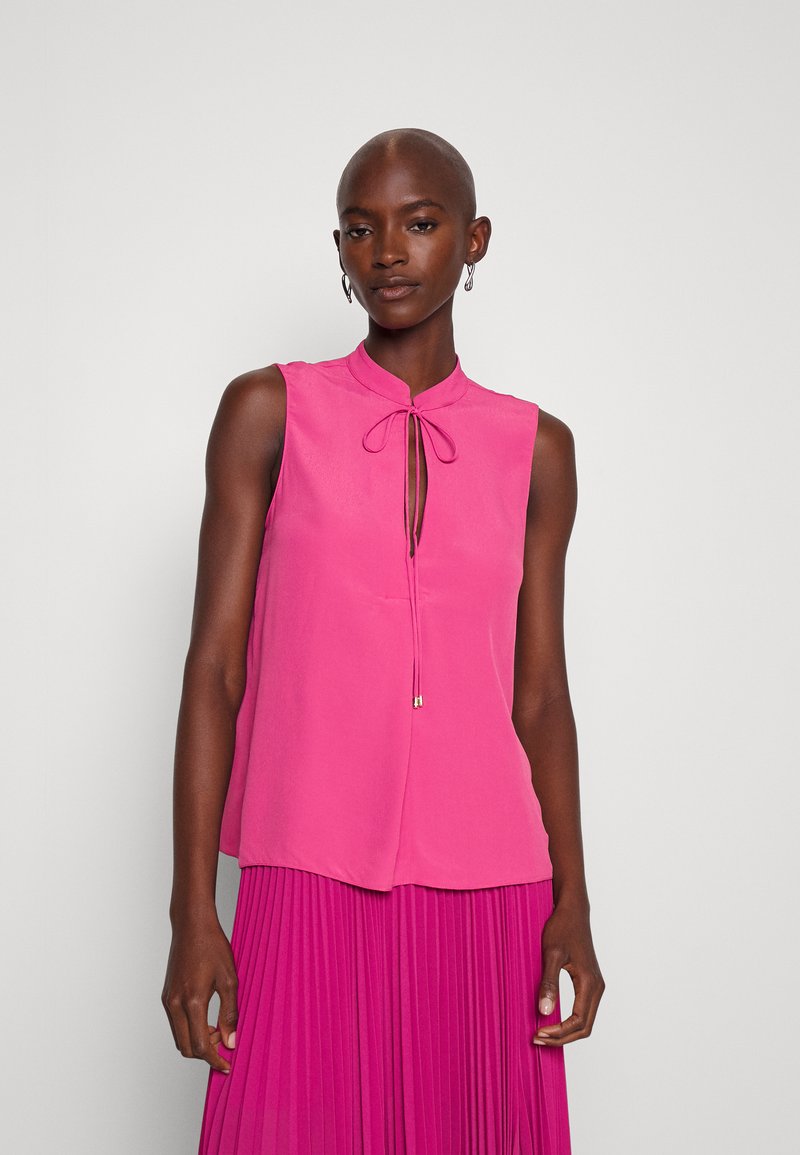Patrizia Pepe - Camicia cropped in popeline a righe azzurra