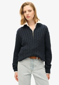 Superdry & Co RUGBY - Jersey de punto - cable navy