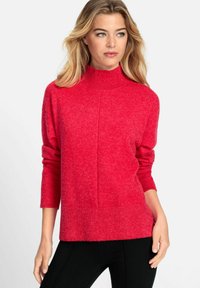 Olsen LANGEN ÄRMELN - Strickpullover - rot