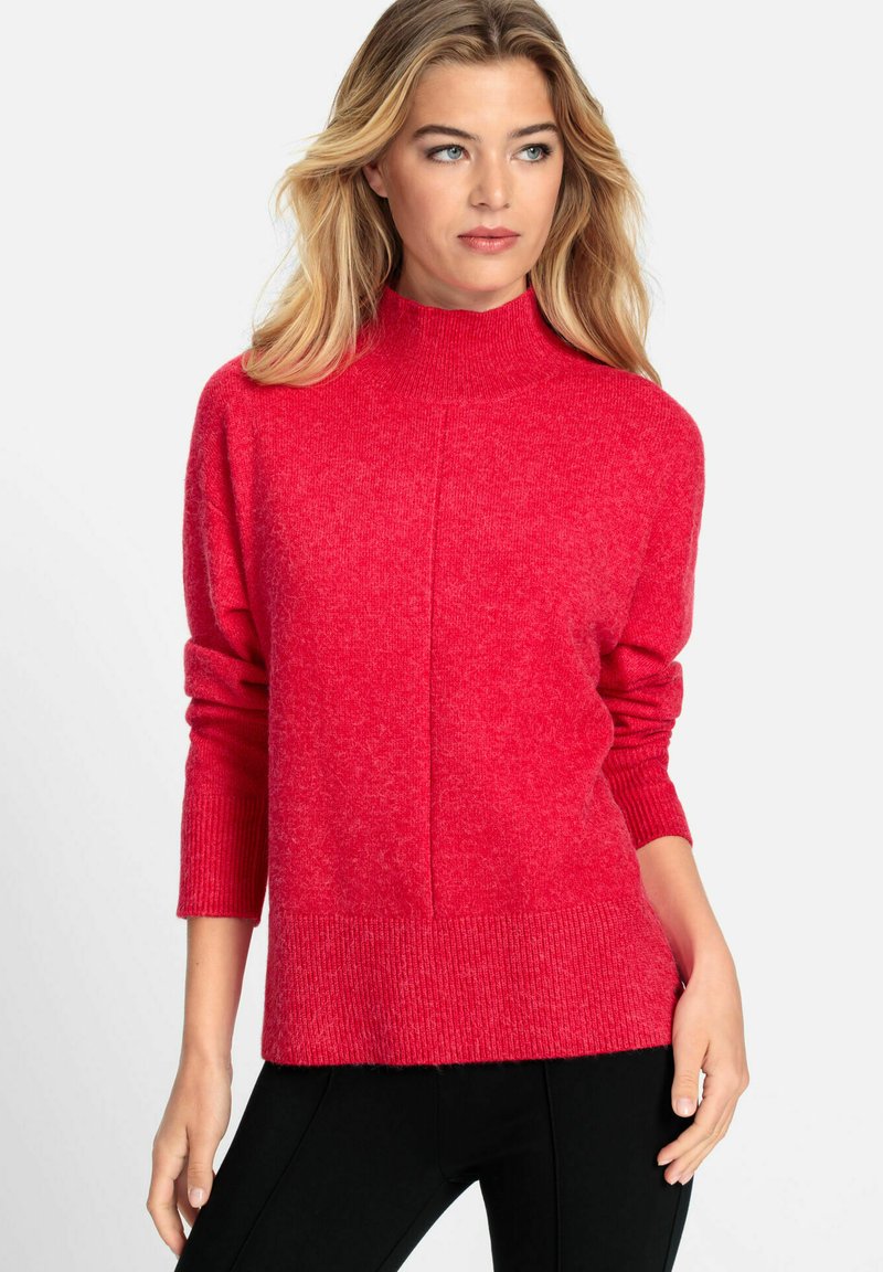 Olsen LANGEN ÄRMELN - Strickpullover - rot