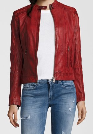 Lederjacke - red