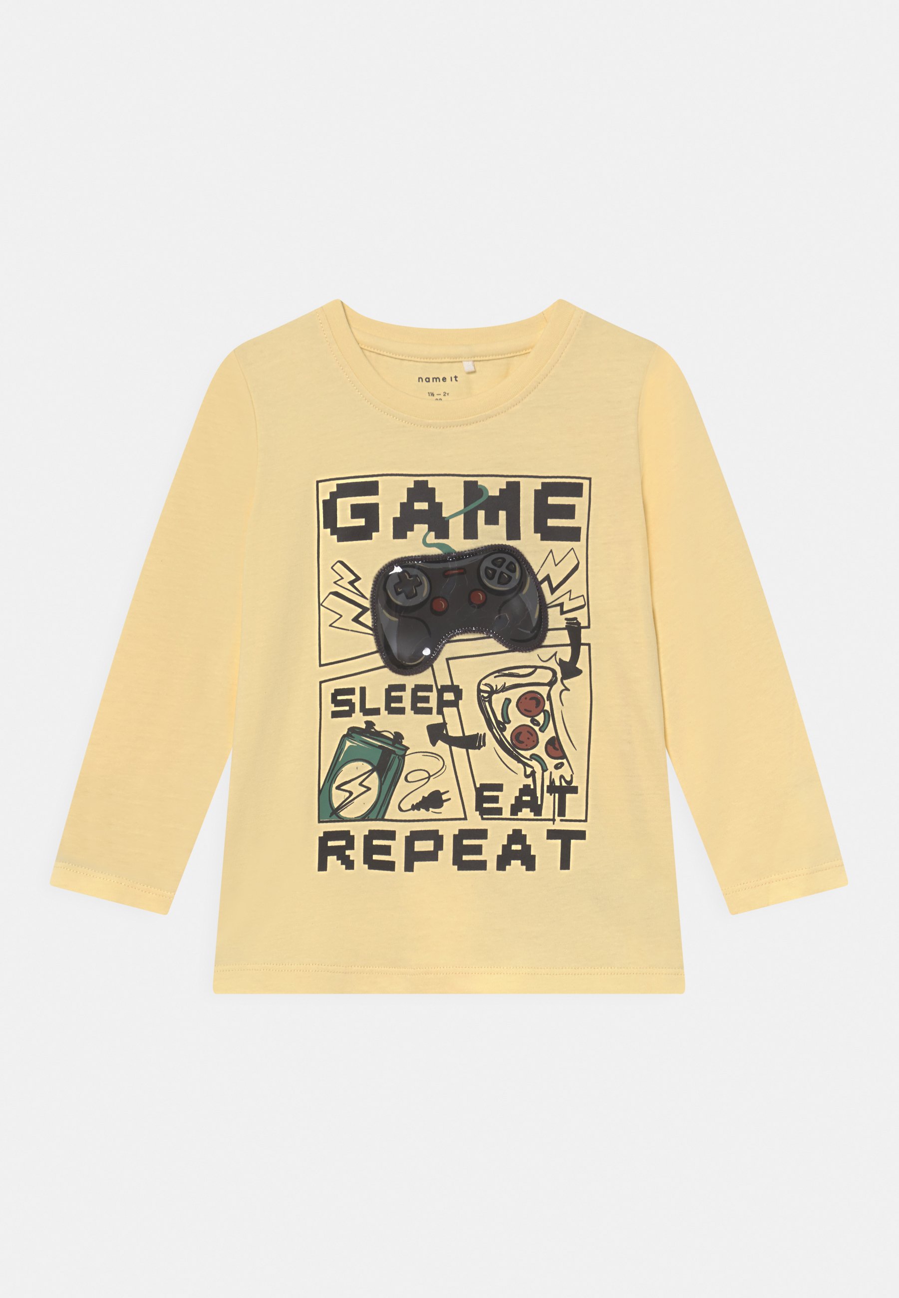 Name it NMMBORRIS BOX - Long sleeved top - double cream/yellow - Zalando.de