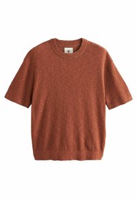 Next SHORT SLEEVE CREW NECK WITH - REGULAR FIT - T-shirts basic - rust brown