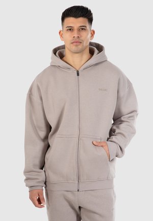 Smilodox Zip-up sweatshirt - hellbraun