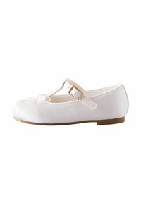 Next - REGULAR FIT - Ankle strap ballet pumps - white Thumbnail Image 1