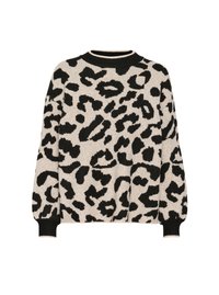 WILMA - Maglione - l. brown black animal patte