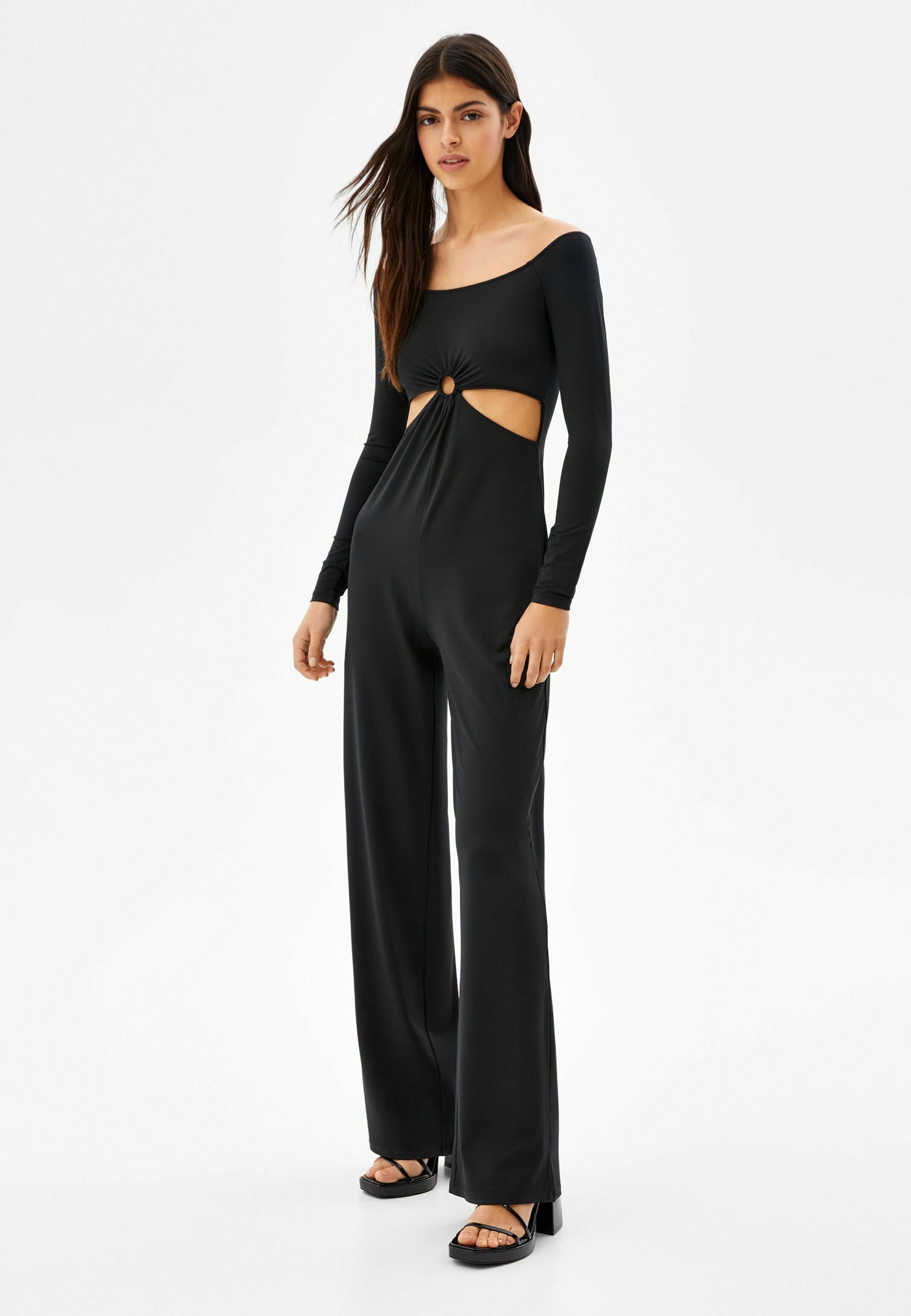 Bershka Tuta jumpsuit - black/nero - Zalando.it