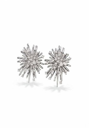 SUPERNOVA STARBURST CLIP ON SILVER - Pendientes - silver-coloured
