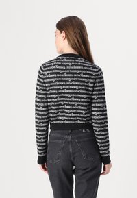 Tommy Jeans SCRIPT - Cardigan - black hybrid