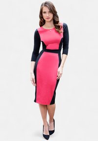 HotSquash BODYCON PONTE - Džersio suknelė - pink black