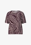 SHORT-SLEEVE SHIRT WITH CREW NECK AND PRINT - T-shirt imprimé - rustic rouge