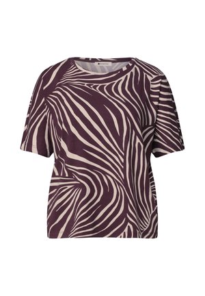 Street One, KURZARM SHIRT MIT RUNDHALS UND PRINT - Printtipaita - rustic rouge